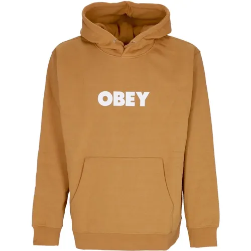 Fetter Hood Premium Fleece Sweatshirt Braun , Herren, Größe: M - Obey - Modalova