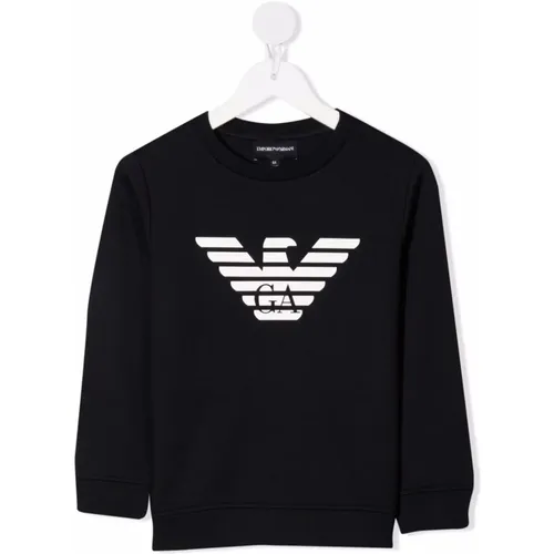 Navy Aquila Sweatshirt,Knitwear,Sweatshirts - Emporio Armani - Modalova