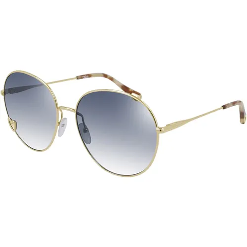 Blaue Linsen Sonnenbrille , Damen, Größe: 61 MM - Chloé - Modalova