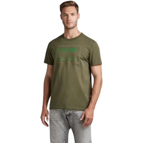 Herren T-Shirt aus Bio-Baumwolle , Herren, Größe: XL - G-Star - Modalova