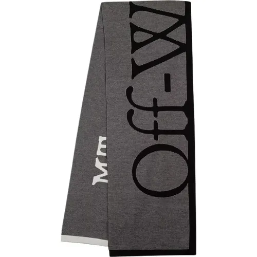 Off , Logo Pixel Scarf - Off - Wool - , female, Sizes: ONE SIZE - Off White - Modalova