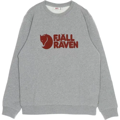 Melange Logo Crewneck Sweatshirt , male, Sizes: L, XL, S - Fjällräven - Modalova