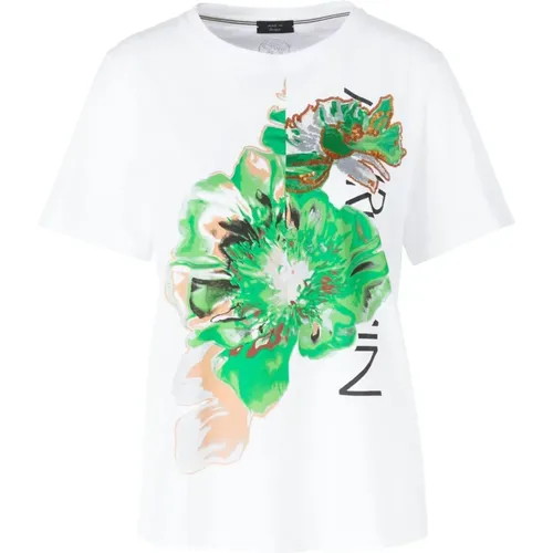 T-Shirt mit Blumenprint und Pailletten - Marc Cain - Modalova