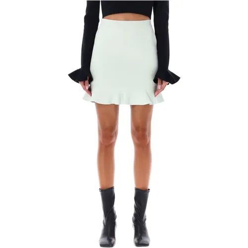 Mint Ruffled Hem Mini Skirt Aw23 , female, Sizes: S, M - JW Anderson - Modalova