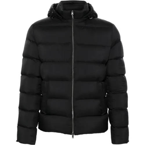 Schwarze Daunenjacke für Wintertage , Herren, Größe: L - Herno - Modalova