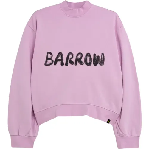 Felpa Cropped Mit Druck , unisex, Größe: S - BARROW - Modalova