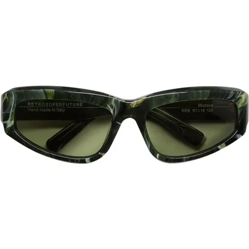 Stilvolle grüne Marmor-Sonnenbrille - Retrosuperfuture - Modalova