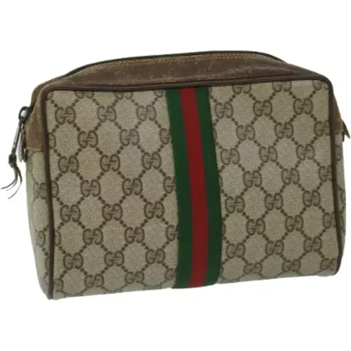 Pre-owned Leder clutches , Damen, Größe: ONE Size - Gucci Vintage - Modalova