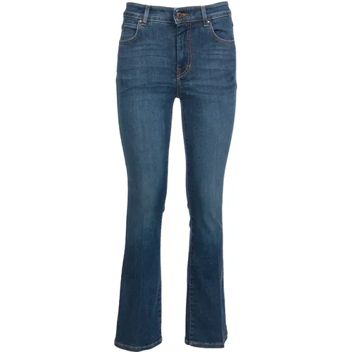 Slim Flare Denim Jeans mit Schmetterlingslogo - Max Mara Weekend - Modalova