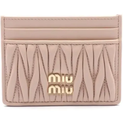 Pre-owned Leather wallets , female, Sizes: ONE SIZE - Miu Miu Pre-owned - Modalova