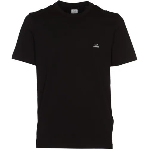 Logo Jersey T-Shirt Schwarz , Herren, Größe: M - C.P. Company - Modalova
