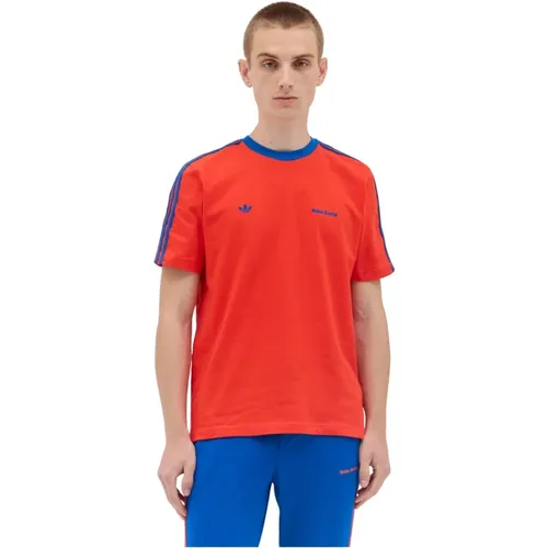 Besticktes Logo Baumwoll-T-Shirt , Herren, Größe: S - Adidas - Modalova