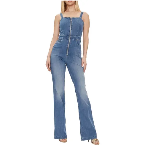 Blauer Wide Leg Jumpsuit , Damen, Größe: W29 - Guess - Modalova