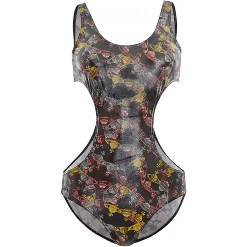 Black Orb One Piece Swimsuit , female, Sizes: L, M, S - Vivienne Westwood - Modalova