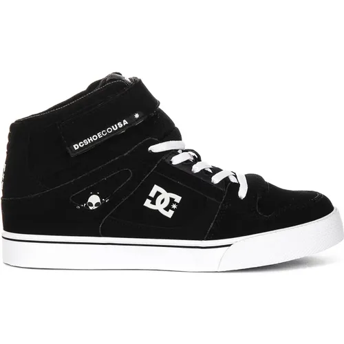 White High-Top Strap Trainers Youth , male, Sizes: 4 UK, 1 UK, 2 1/2 UK, 3 UK - DC Shoes - Modalova