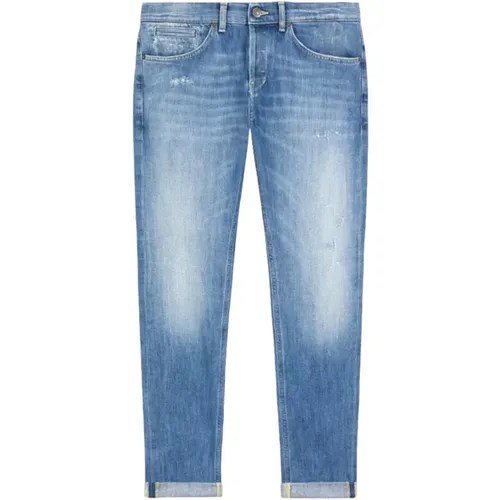Blaue Skinny Fit Vintage Denim Jeans,Klassische Denim Jeans - Dondup - Modalova
