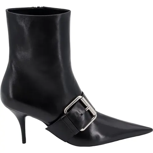 Maxi Buckle Leather Ankle Boots , female, Sizes: 4 UK, 7 UK, 5 UK, 6 UK - Balenciaga - Modalova