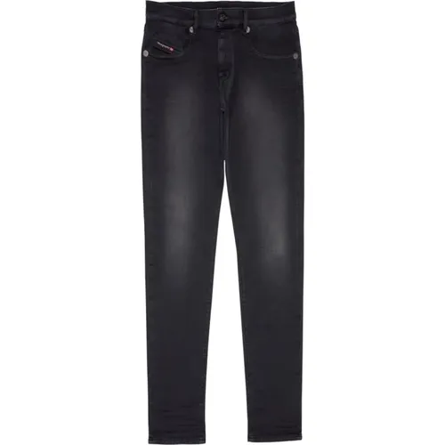 Schwarze Slim Fit Jeans , Herren, Größe: W36 - Diesel - Modalova