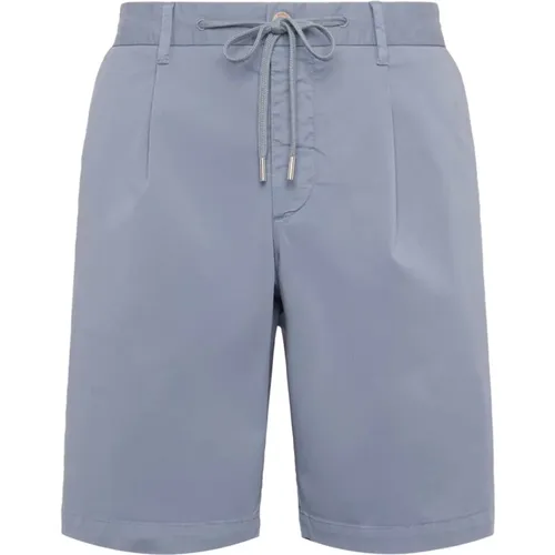 Stretch-Baumwoll-Sommer-Bermuda-Shorts , Herren, Größe: S - Boggi Milano - Modalova