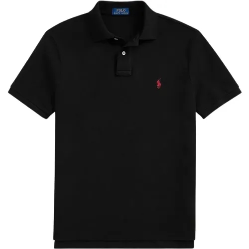 Slim Fit Mesh Polo Shirt , Herren, Größe: M - Polo Ralph Lauren - Modalova