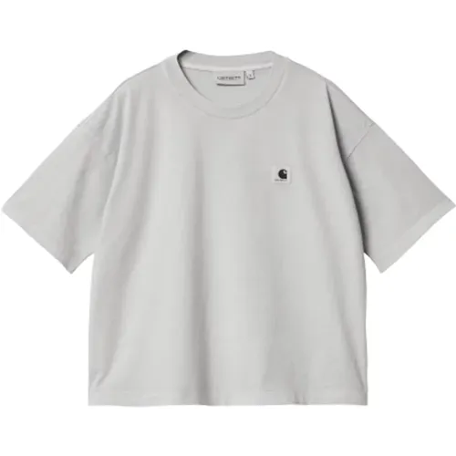Nelson T-Shirt in Sonic Silver , female, Sizes: XS, S, M - Carhartt WIP - Modalova