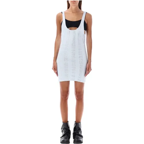 Light Jersey Mini Dress Strass , female, Sizes: 2XS - The Attico - Modalova