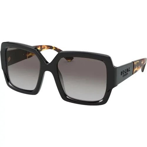 Schwarze/Hellgraue Sonnenbrille , Damen, Größe: 54 MM - Prada - Modalova