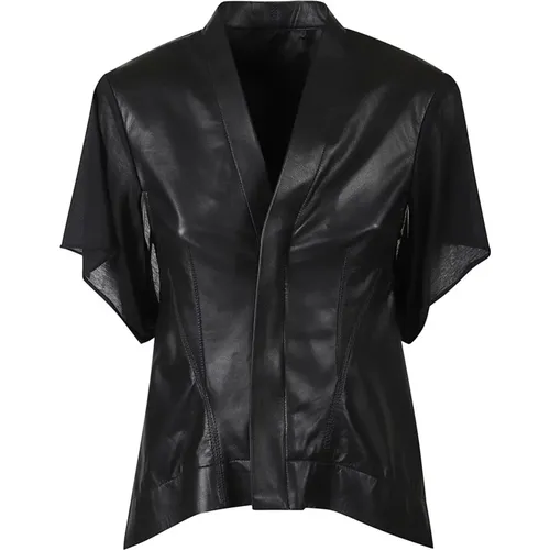 Leather Biker Jacket , female, Sizes: S - Rick Owens - Modalova