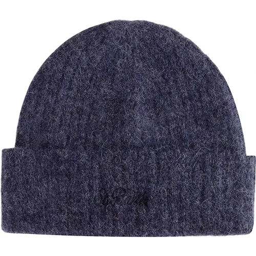 Navy Beanie with St. Barth Embroidery , male, Sizes: ONE SIZE - MC2 Saint Barth - Modalova