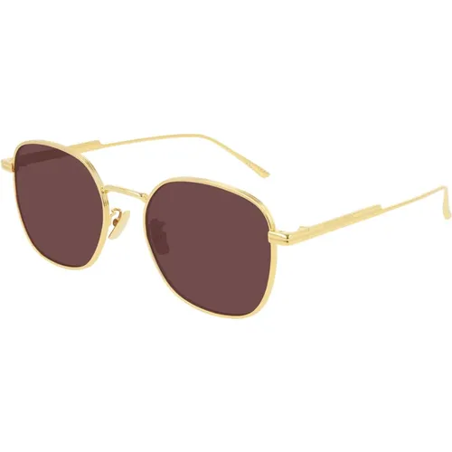 Gold/Red Sunglasses Bottega Veneta - Bottega Veneta - Modalova