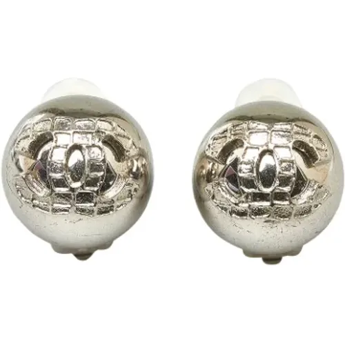 Pre-owned Silver earrings , female, Sizes: ONE SIZE - Chanel Vintage - Modalova