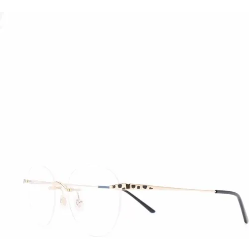 Goldene Optische Brille für den täglichen Gebrauch , Damen, Größe: 52 MM - Cartier - Modalova