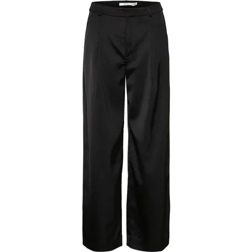 Elegante Schwarze Loose Fit Hose , Damen, Größe: S - Gestuz - Modalova