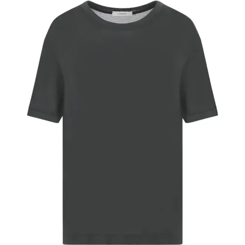 Graues Seiden-Rundhals-T-Shirt , Herren, Größe: L - Lemaire - Modalova