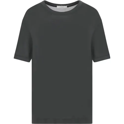 Graues Seiden-Rundhals-T-Shirt , Herren, Größe: M - Lemaire - Modalova