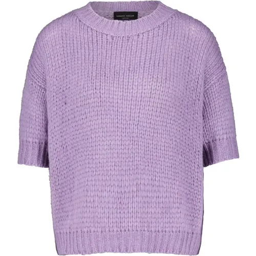 Fashionable Alpaca and Wool Knit Sweater , female, Sizes: M - Roberto Collina - Modalova