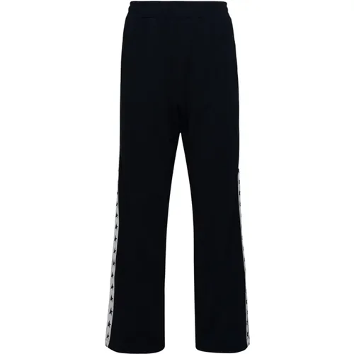 Black Triacetate Star Pants , male, Sizes: S, L, M - Golden Goose - Modalova