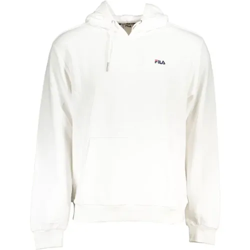 Stilvoller Weißer Kapuzenpullover aus Baumwollmischung , Herren, Größe: XL - Fila - Modalova