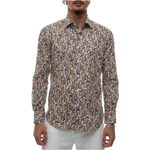 Floral Dress Neck Casual Shirt , male, Sizes: 2XL - Càrrel - Modalova