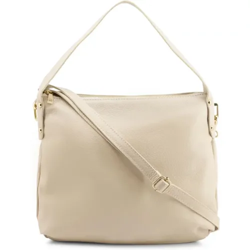 Italian Leather Shoulder Bag , female, Sizes: ONE SIZE - Made in Italia - Modalova