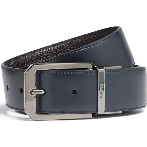 Italian Leather Reversible Belt , male, Sizes: 120 CM - Ermenegildo Zegna - Modalova