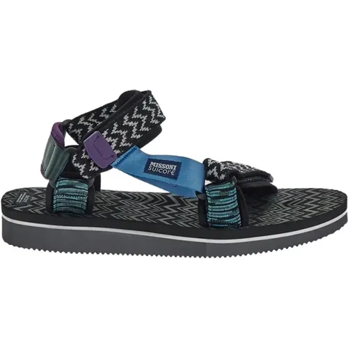 Depa And Purple Flat Sandals , unisex, Sizes: 2 1/2 UK - Suicoke - Modalova
