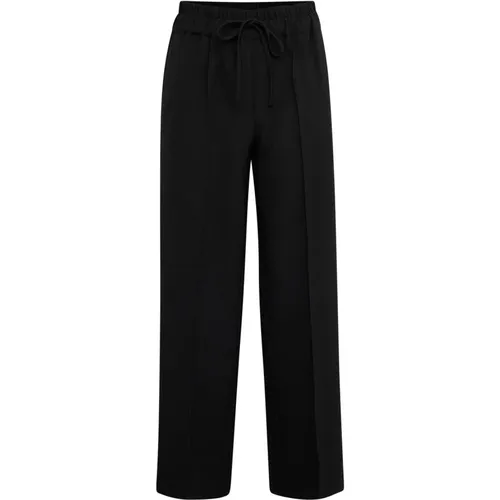 Elasticated Waist Straight-Leg Pants , female, Sizes: 2XL, M, XL, L, S, XS - Soaked in Luxury - Modalova