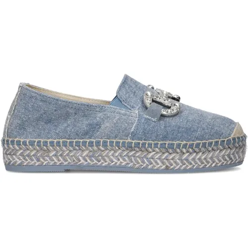 Blaue Denim Espadrilles mit Diamantendetail , Damen, Größe: 39 EU - Viguera - Modalova