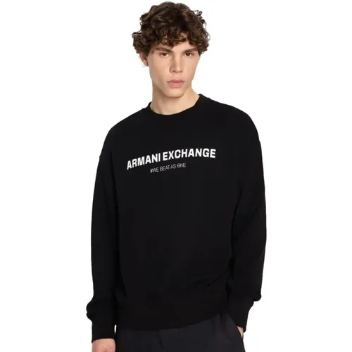 Schwarzer Lettering Sweatshirt We Beat As One - Armani - Modalova