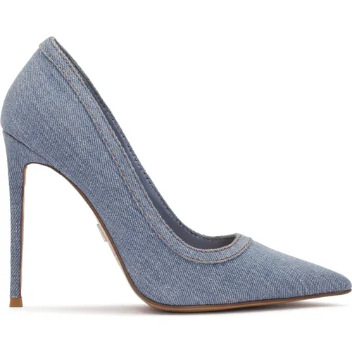 Blaue Denim-Stoffpumps , Damen, Größe: 36 EU - Kazar - Modalova