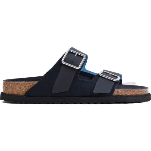 Blaue Ledersandalen für Männer - Birkenstock - Modalova