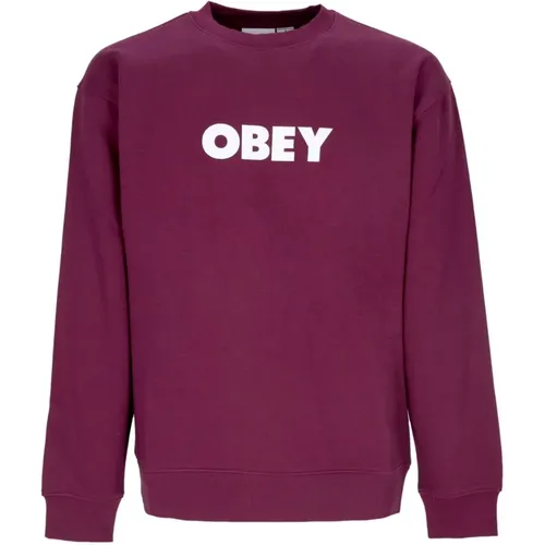 Premium Crew Neck Fleece Sweatshirt , Herren, Größe: XL - Obey - Modalova