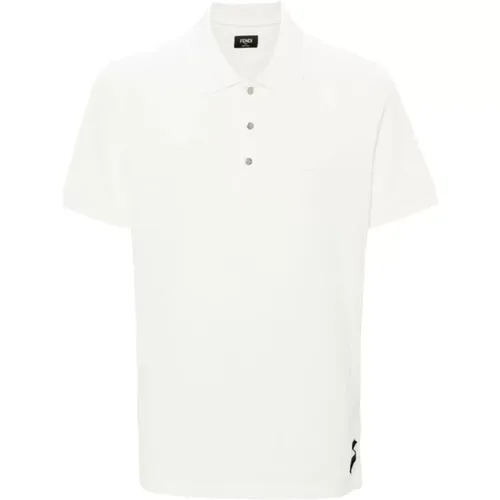 Embossed Piquet Polo Shirt , male, Sizes: XL, M, L - Fendi - Modalova