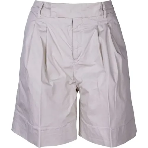 Wide Leg Cotton Bermuda Shorts , female, Sizes: S, M, 2XS, XS - Briglia - Modalova